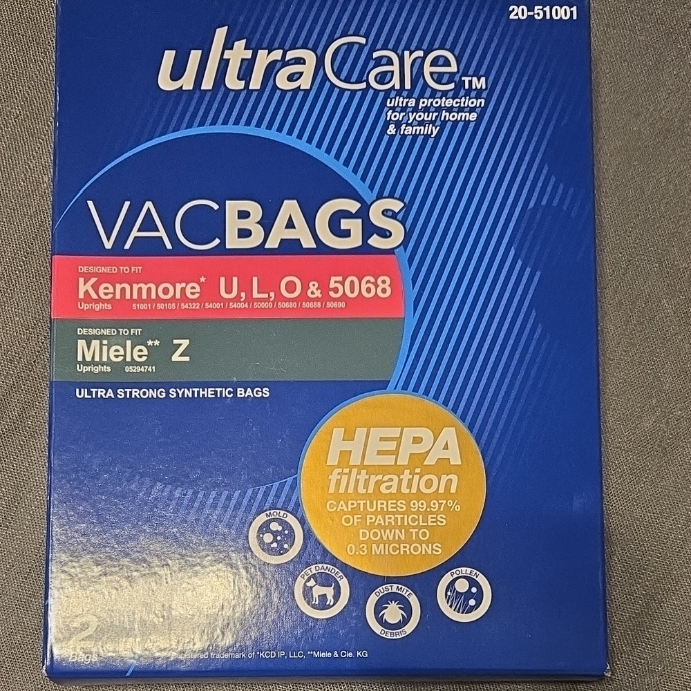 UltraCare Blue Vacuum Bags